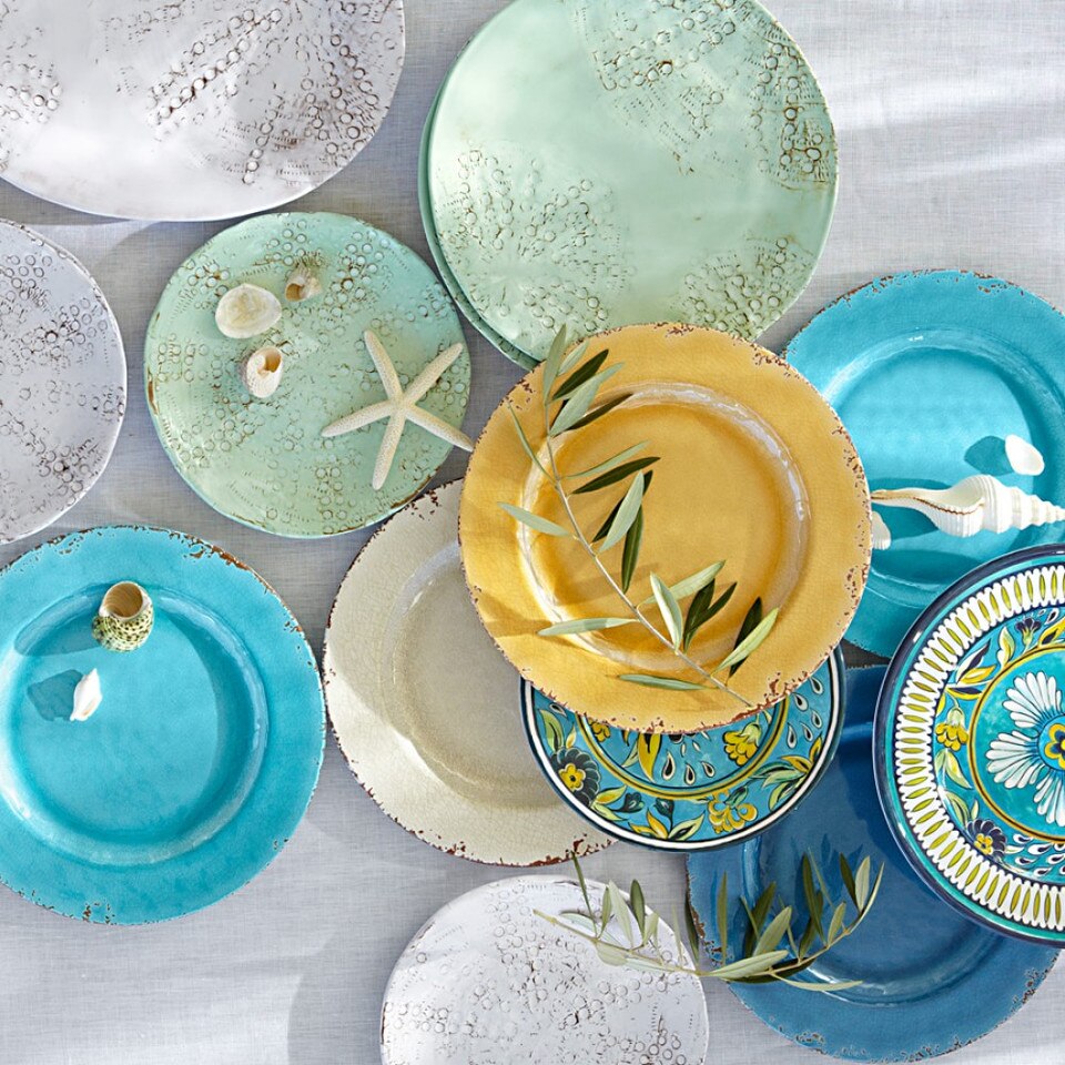 Rustic Outdoor Melamine Dinner Plates Williams Sonoma AU